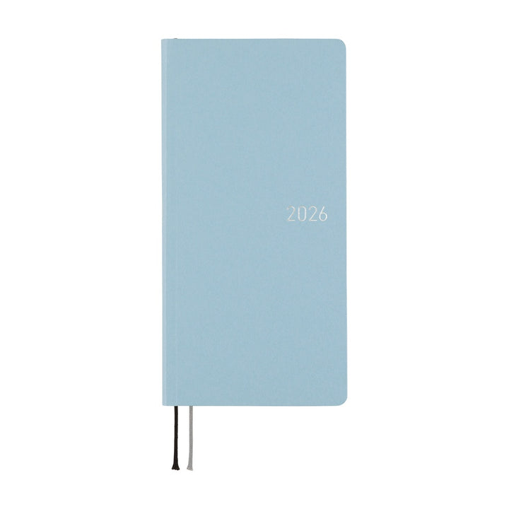 Hobonichi Techo 2026 - Weeks/Wallet Planner Book - Paper Series: Sky [English/Tall & Slim/Jan Start]