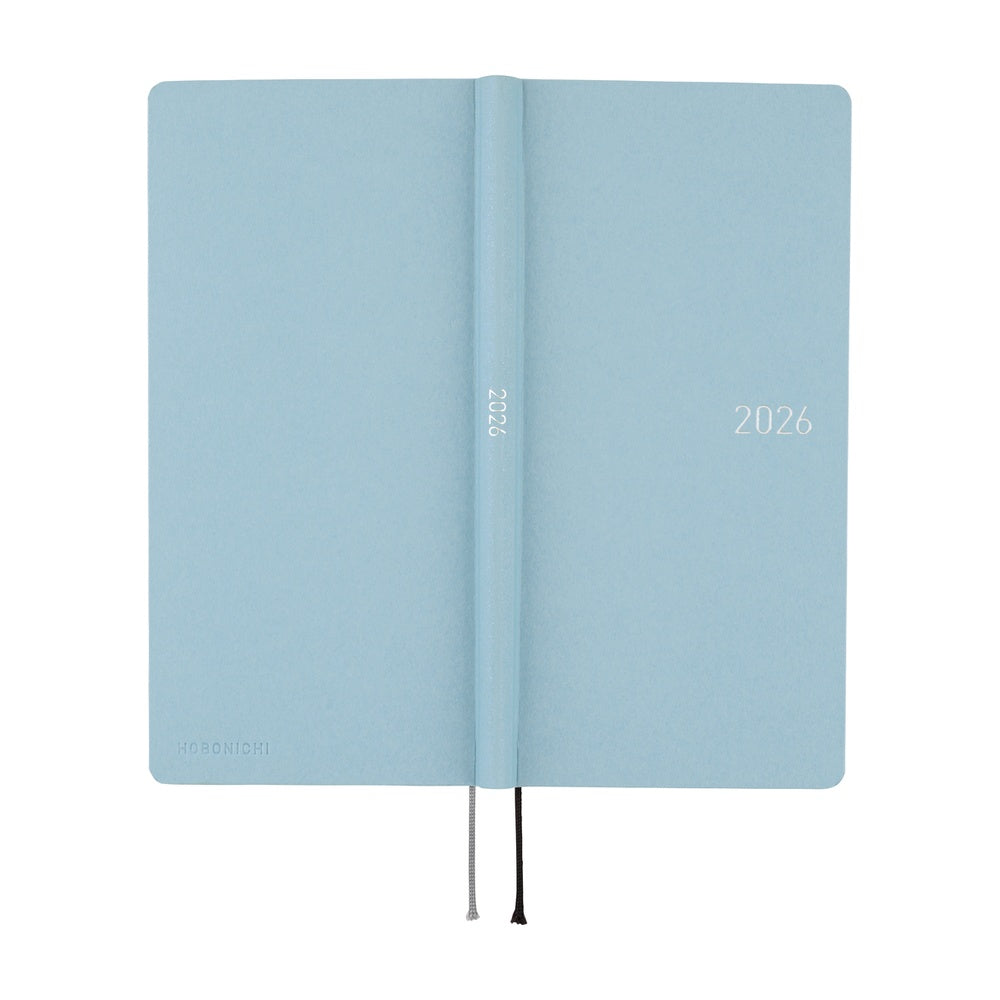 Hobonichi Techo 2026 - Weeks/Wallet Planner Book - Paper Series: Sky [English/Tall & Slim/Jan Start]