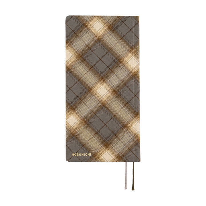 Hobonichi Techo 2026 - Weeks/Wallet Planner Book - Shirt Fabric: Foggy Plaid [English/Tall & Slim/Jan Start]