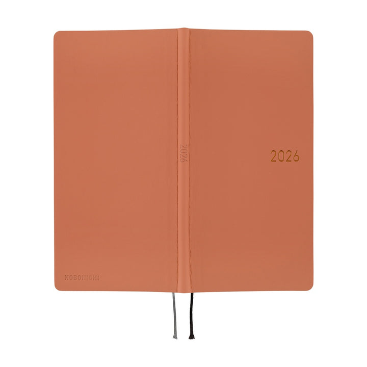 Hobonichi Techo 2026 - Weeks/Wallet Planner Book - Smooth: Milk Cocoa [English/Tall & Slim/Jan Start]