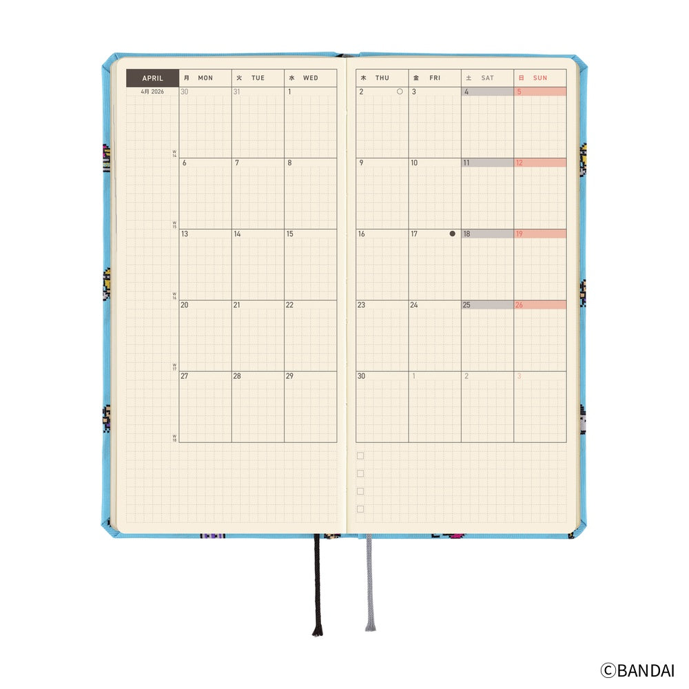 Hobonichi Techo 2026 - Weeks/Wallet Planner Book - Tamagotchi: Our Tamagotchi  [English/Tall & Slim/Jan Start]