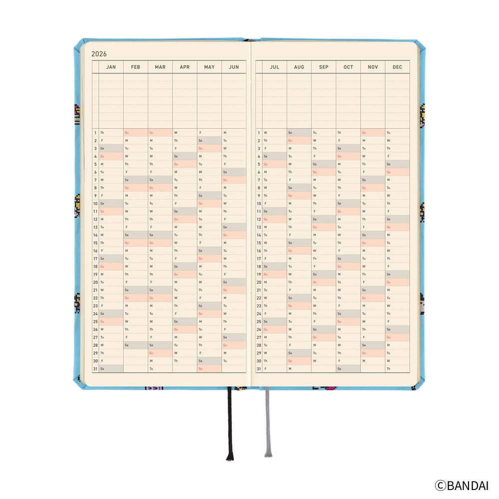 Hobonichi Techo 2026 - Weeks/Wallet Planner Book - Tamagotchi: Our Tamagotchi  [English/Tall & Slim/Jan Start]