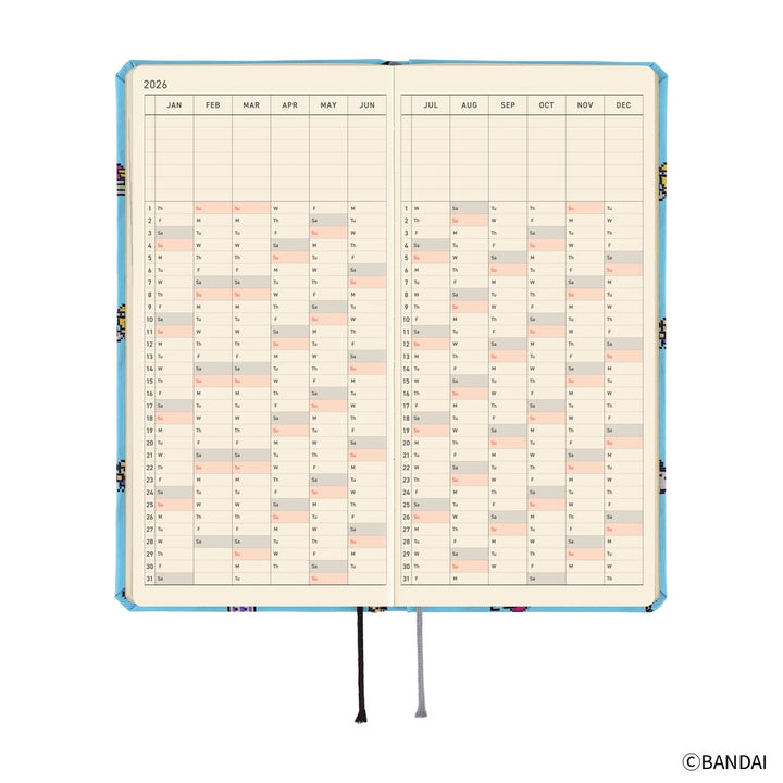 Hobonichi Techo 2026 - Weeks/Wallet Planner Book - Tamagotchi: Our Tamagotchi  [English/Tall & Slim/Jan Start]