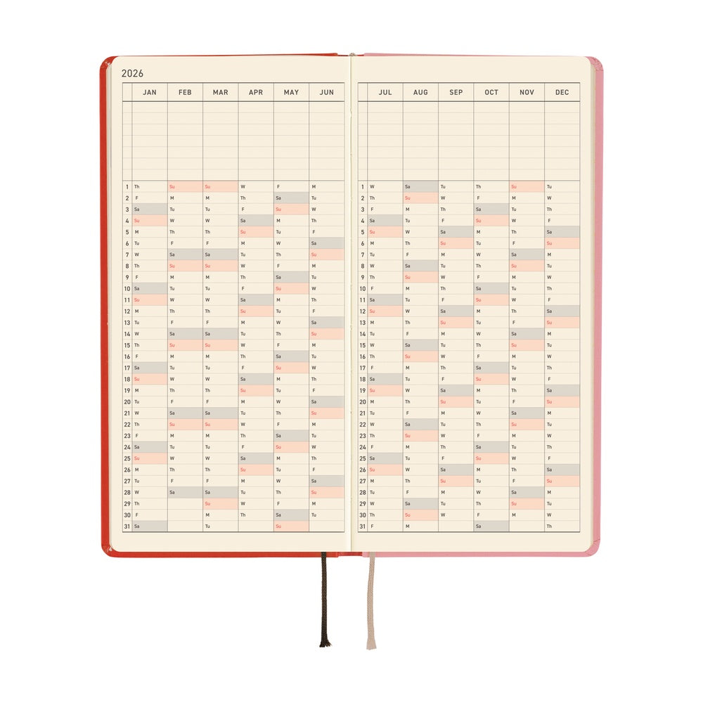 Hobonichi Techo 2026 - Weeks/Wallet Planner Book - Tolight: A Bright Year [English/Tall & Slim/Jan Start]