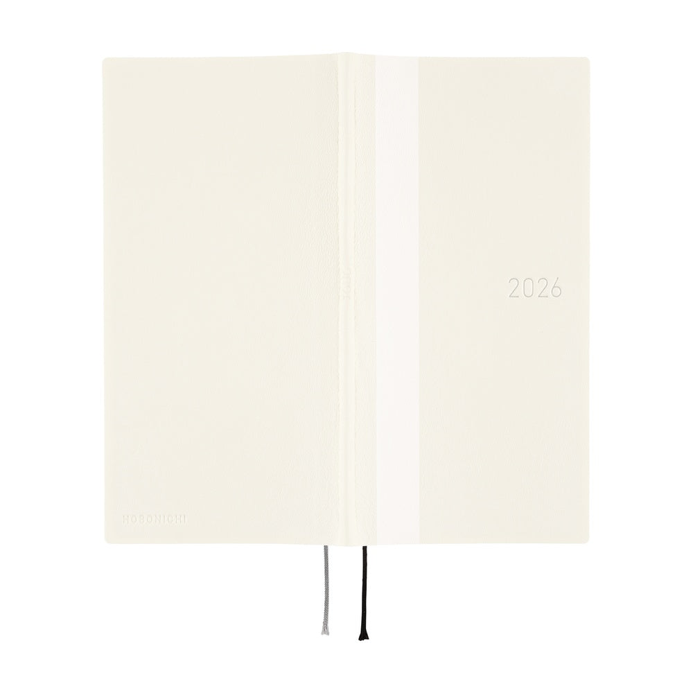 Hobonichi Techo 2026 - Weeks/Wallet Planner Book - White Line: Ivory (English/Monday Start/January Start)