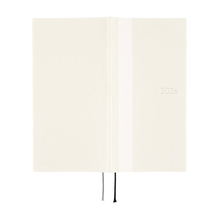 Hobonichi Techo 2026 - Weeks/Wallet Planner Book - White Line: Ivory (English/Monday Start/January Start)