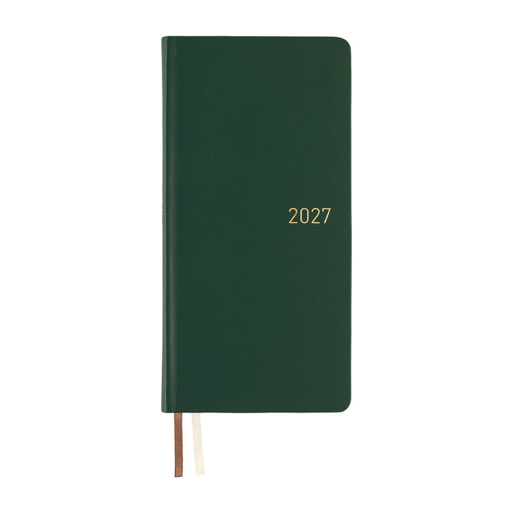 Hobonichi Techo 2027 - Weeks/Wallet Planner Book - Forest Green [English/Tall & Slim/Jan Start]