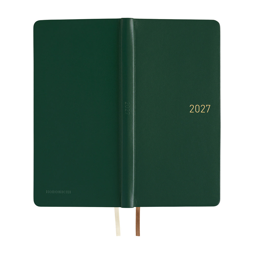 Hobonichi Techo 2027 - Weeks/Wallet Planner Book - Forest Green [English/Tall & Slim/Jan Start]