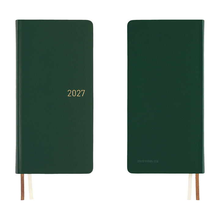Hobonichi Techo 2027 - Weeks/Wallet Planner Book - Forest Green [English/Tall & Slim/Jan Start]