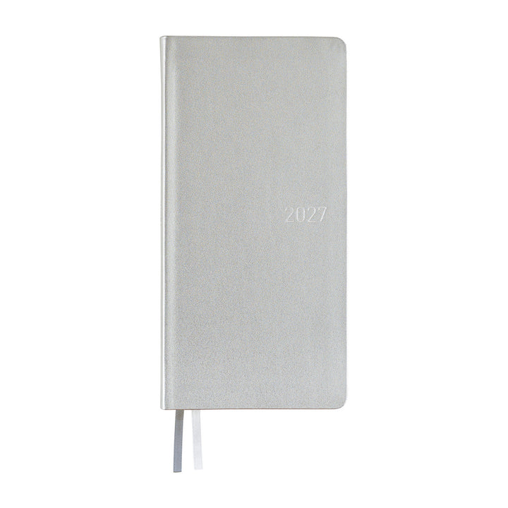 Hobonichi Techo 2027 - Weeks/Wallet Planner Book - Noble Silver [English/Tall & Slim/Jan Start]