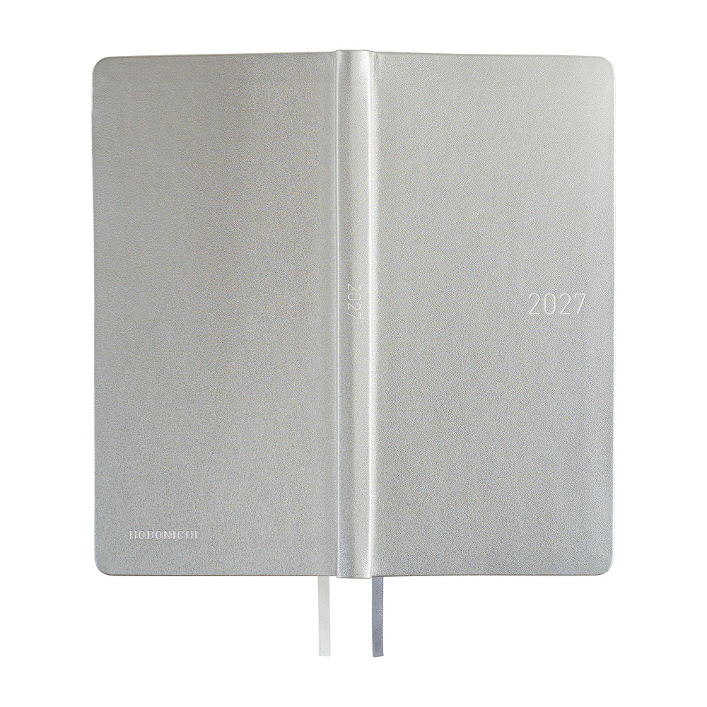 Hobonichi Techo 2027 - Weeks/Wallet Planner Book - Noble Silver [English/Tall & Slim/Jan Start]