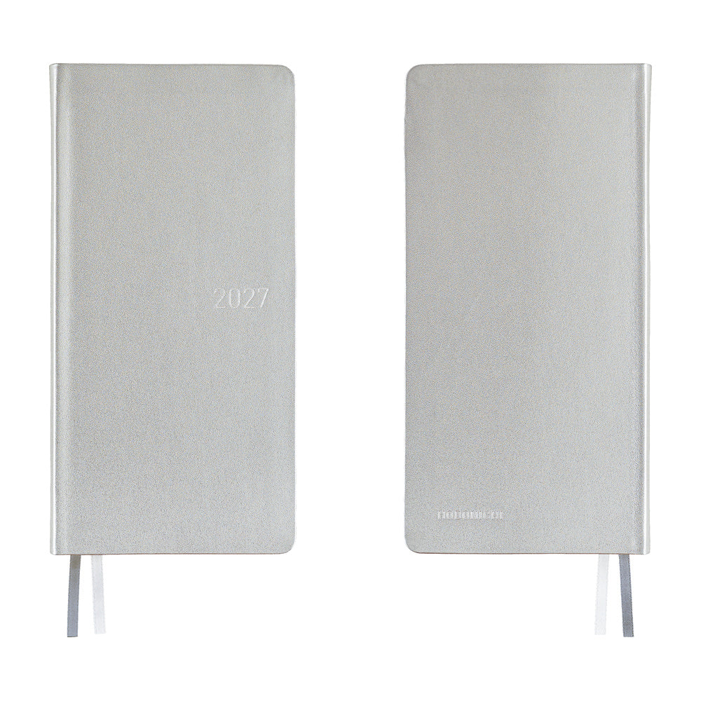 Hobonichi Techo 2027 - Weeks/Wallet Planner Book - Noble Silver [English/Tall & Slim/Jan Start]