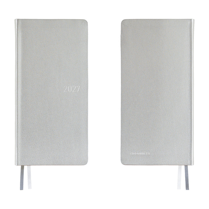 Hobonichi Techo 2027 - Weeks/Wallet Planner Book - Noble Silver [English/Tall & Slim/Jan Start]