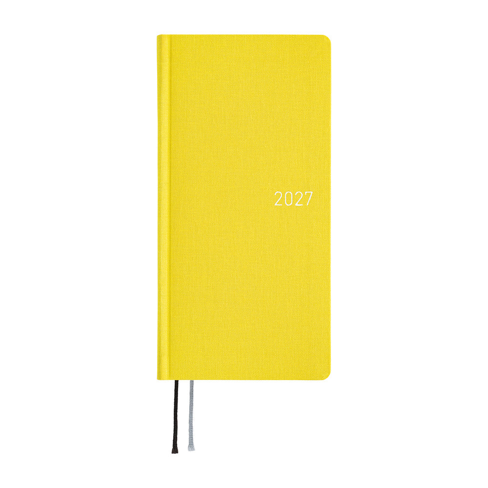 Hobonichi Techo 2027 - Weeks/Wallet Planner Book -  Canaria Yellow [English/Tall & Slim/Jan Start]