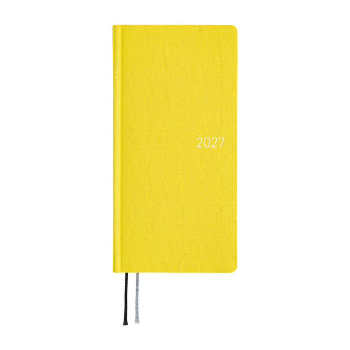 Hobonichi Techo 2027 - Weeks/Wallet Planner Book -  Canaria Yellow [English/Tall & Slim/Jan Start]