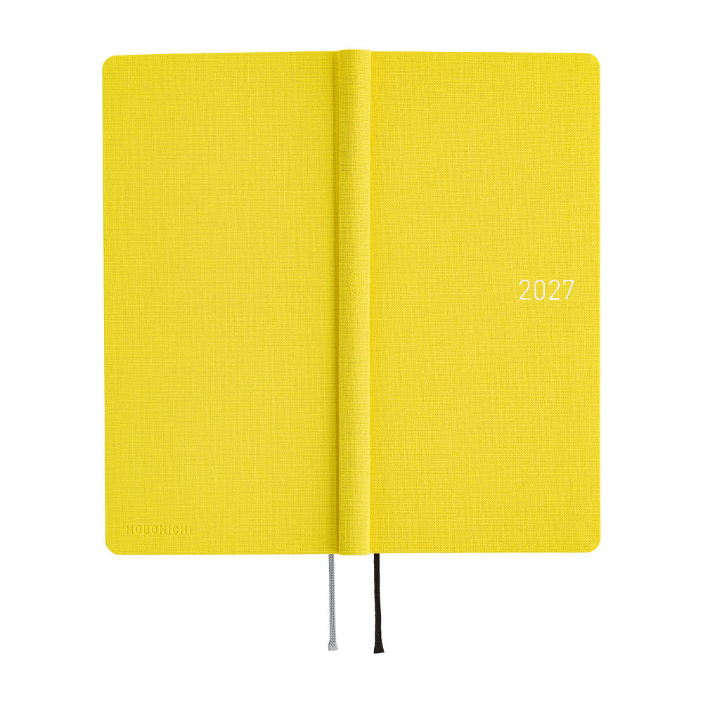 Hobonichi Techo 2027 - Weeks/Wallet Planner Book -  Canaria Yellow [English/Tall & Slim/Jan Start]