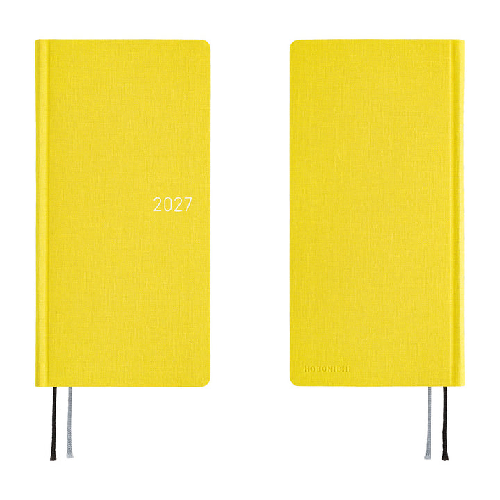Hobonichi Techo 2027 - Weeks/Wallet Planner Book -  Canaria Yellow [English/Tall & Slim/Jan Start]