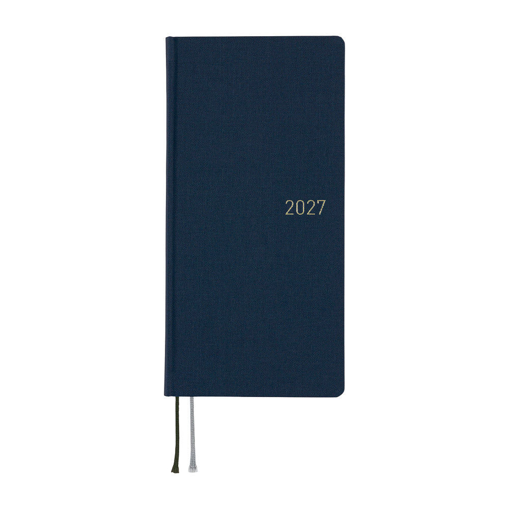 Hobonichi Techo 2027 - Weeks/Wallet Planner Book -  Midnight Blue [English/Tall & Slim/Jan Start]
