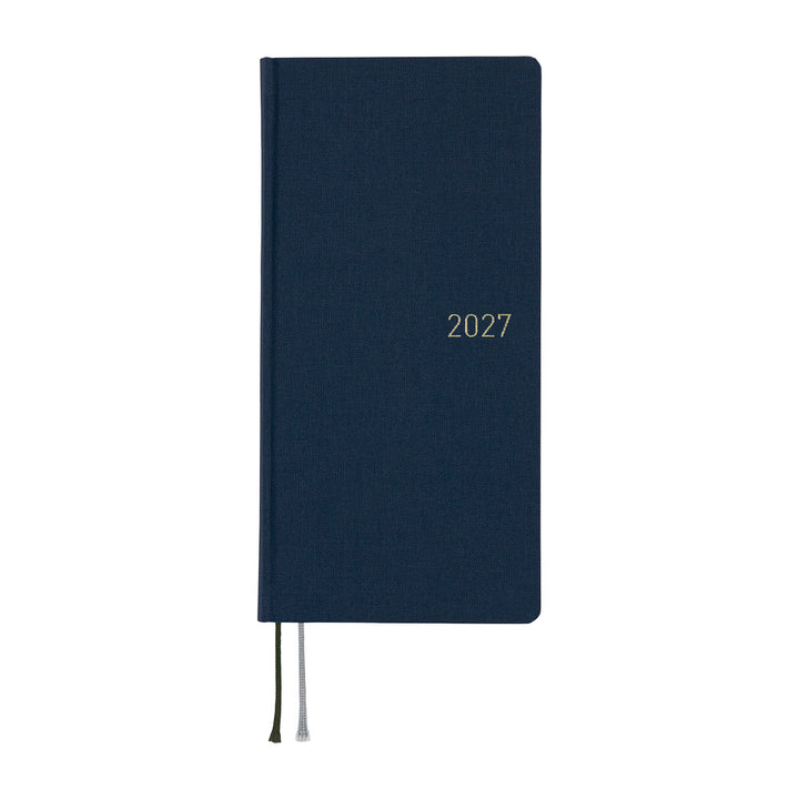 Hobonichi Techo 2027 - Weeks/Wallet Planner Book -  Midnight Blue [English/Tall & Slim/Jan Start]