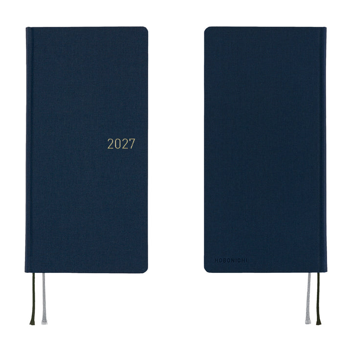 Hobonichi Techo 2027 - Weeks/Wallet Planner Book -  Midnight Blue [English/Tall & Slim/Jan Start]