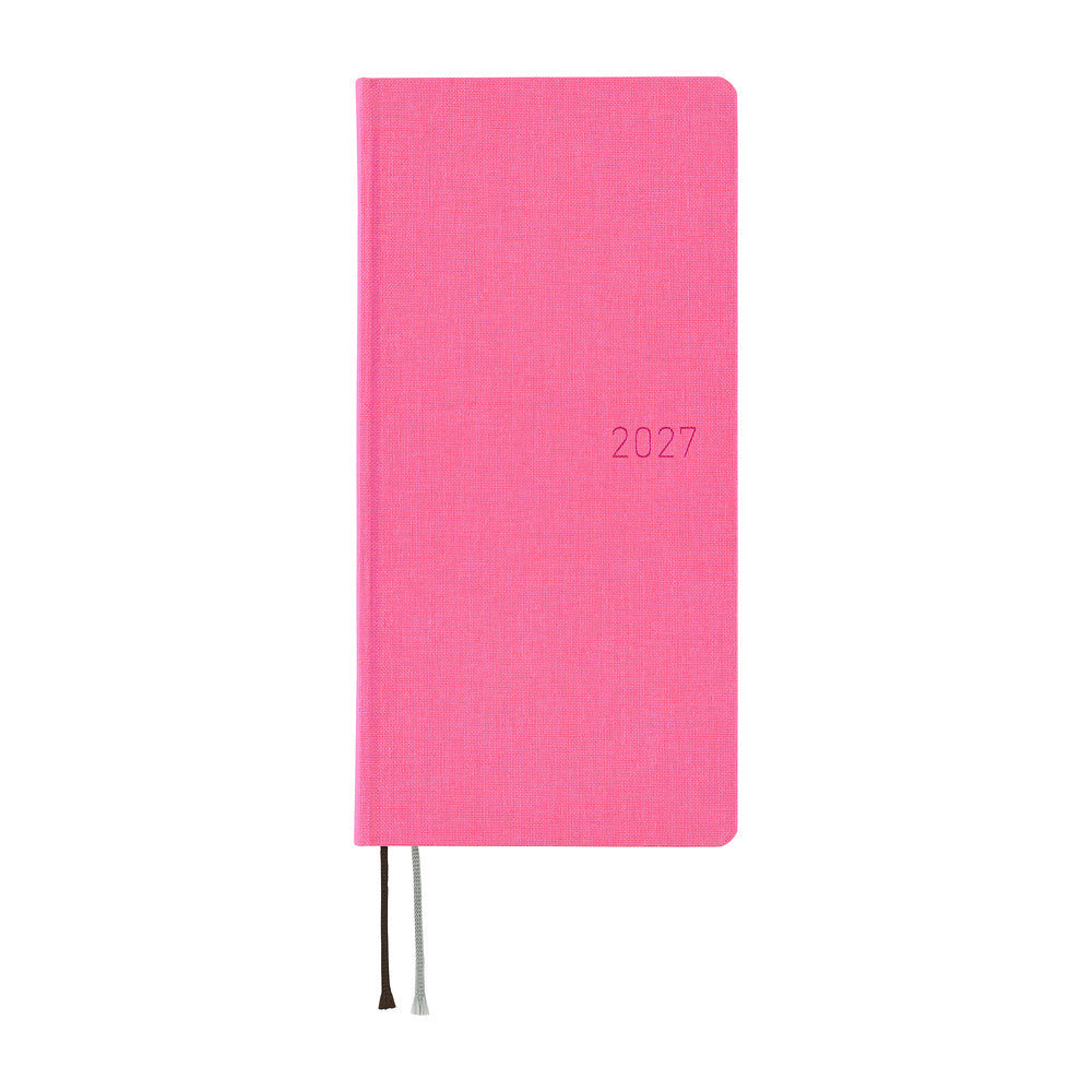 Hobonichi Techo 2027 - Weeks/Wallet Planner Book -  Pink Sapphire [English/Tall & Slim/Jan Start]