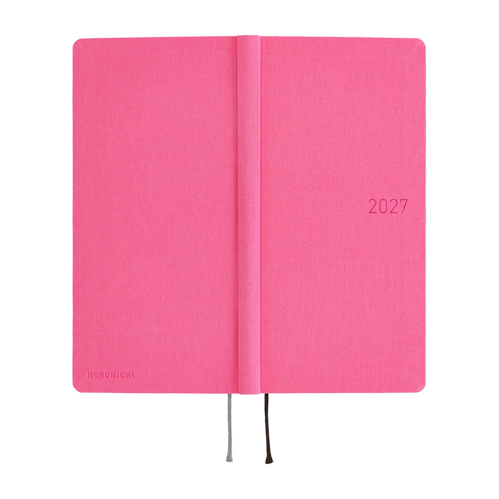 Hobonichi Techo 2027 - Weeks/Wallet Planner Book -  Pink Sapphire [English/Tall & Slim/Jan Start]