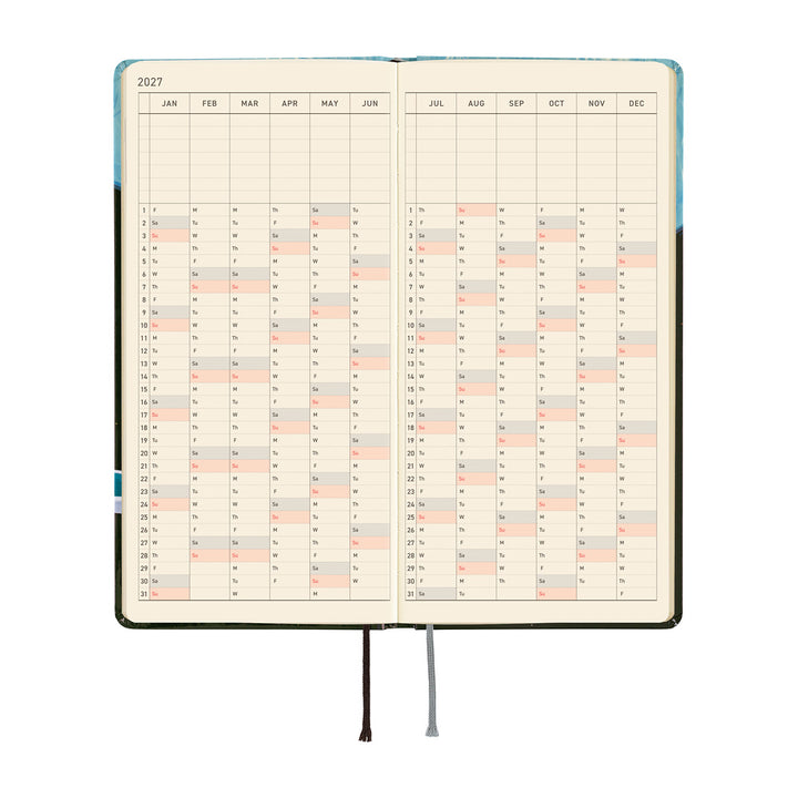 Hobonichi Techo 2027 - Weeks/Wallet Planner Book - Meteor Shower in the Light Blue Forest [English/Tall & Slim/Jan Start]