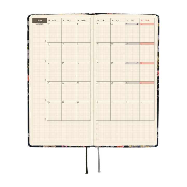 Hobonichi Techo 2027 - Weeks/Wallet Planner Book - Floral Remedy [English/Tall & Slim/Jan Start]