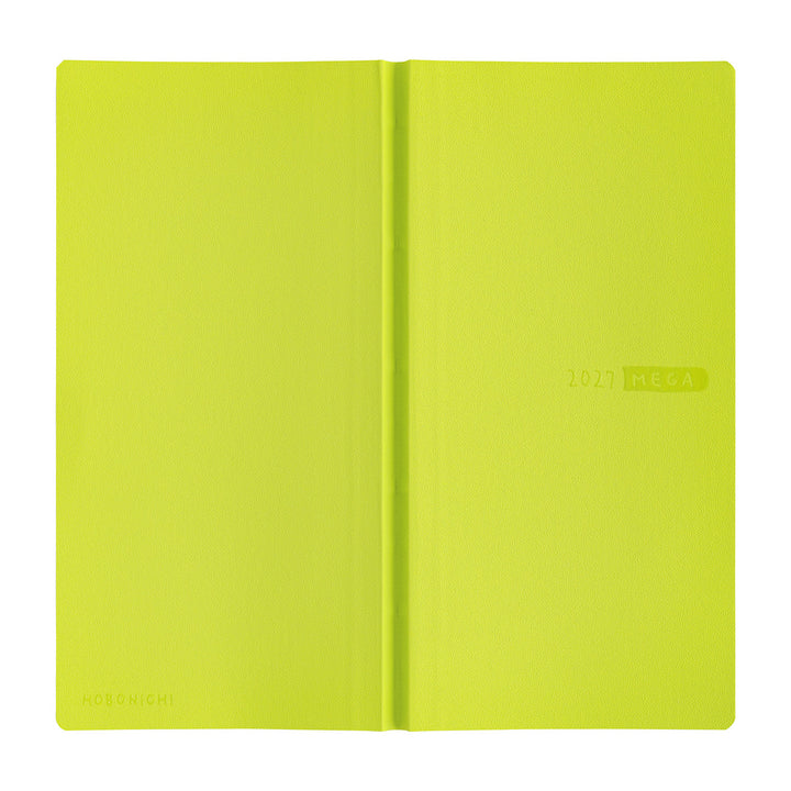 Hobonichi Techo 2027 - Weeks/Wallet Planner Book MEGA - Lime Green [English/Tall & Slim/Jan Start]