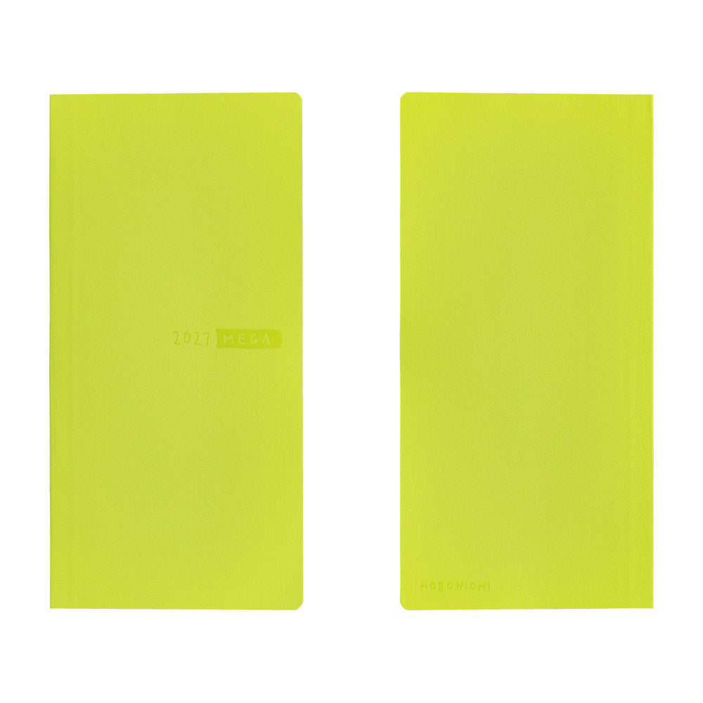Hobonichi Techo 2027 - Weeks/Wallet Planner Book MEGA - Lime Green [English/Tall & Slim/Jan Start]