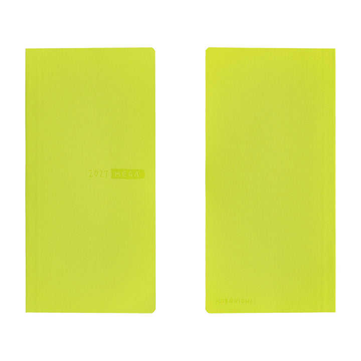 Hobonichi Techo 2027 - Weeks/Wallet Planner Book MEGA - Lime Green [English/Tall & Slim/Jan Start]