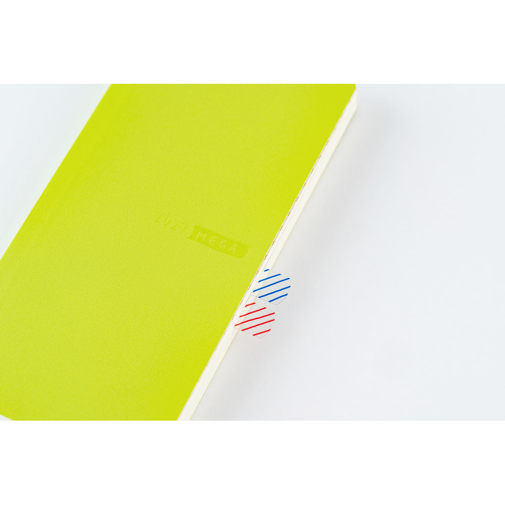 Hobonichi Techo 2027 - Weeks/Wallet Planner Book MEGA - Lime Green [English/Tall & Slim/Jan Start]