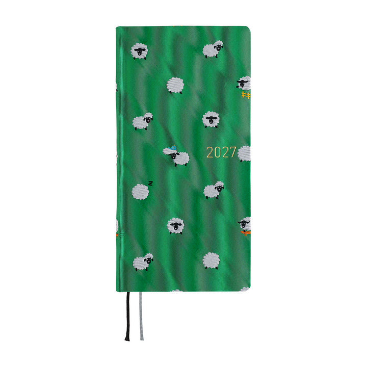 Hobonichi Techo 2027 - Weeks/Wallet Planner Book MEGA - Sheep Sheep Sheep [English/Tall & Slim/Jan Start]
