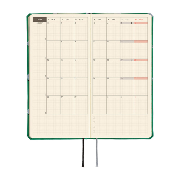Hobonichi Techo 2027 - Weeks/Wallet Planner Book MEGA - Sheep Sheep Sheep [English/Tall & Slim/Jan Start]