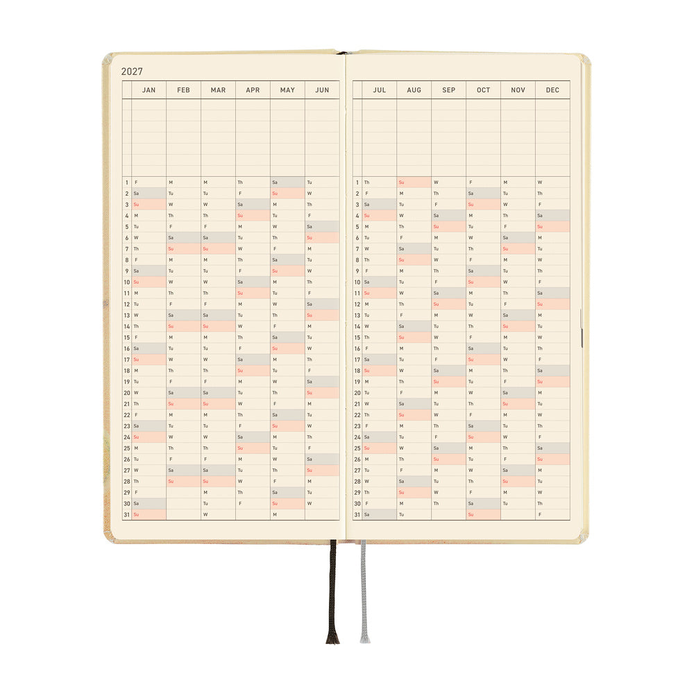 Hobonichi Techo 2027 - Weeks/Wallet Planner Book - Once, in Spring [English/Tall & Slim/Jan Start]