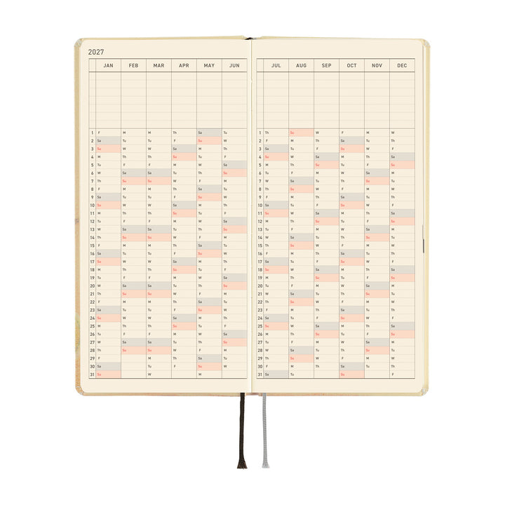 Hobonichi Techo 2027 - Weeks/Wallet Planner Book - Once, in Spring [English/Tall & Slim/Jan Start]
