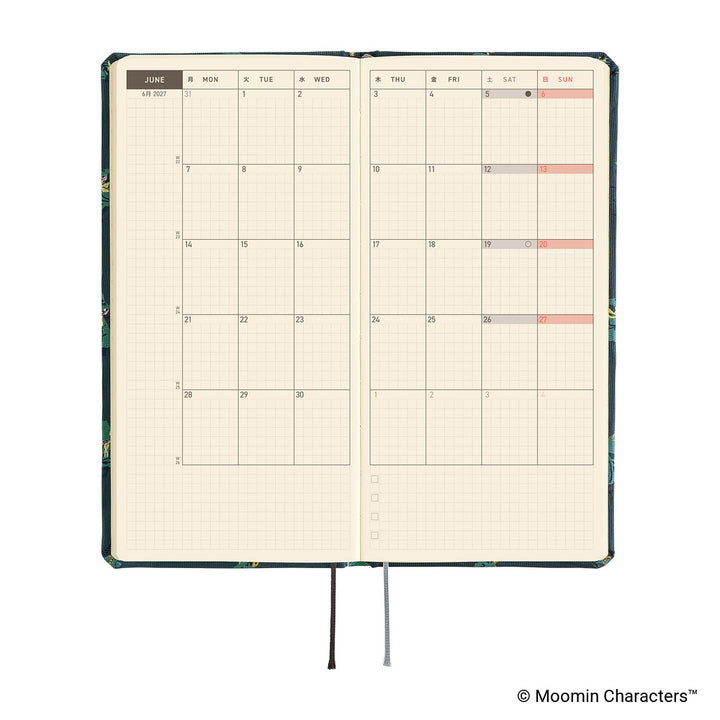 Hobonichi Techo 2027 - Weeks/Wallet Planner Book - A Day in the Life of Snufkin [English/Tall & Slim/Jan Start]