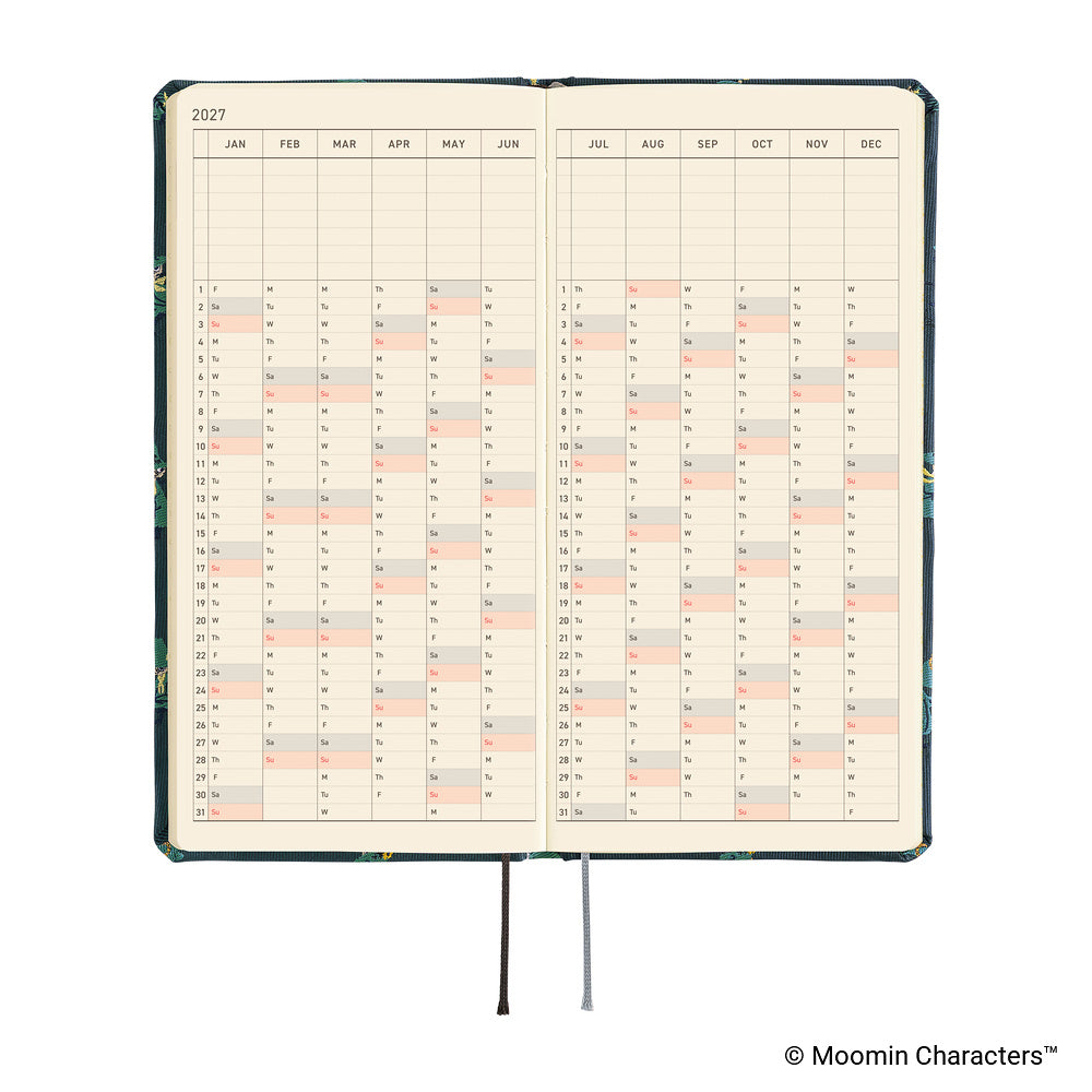 Hobonichi Techo 2027 - Weeks/Wallet Planner Book - A Day in the Life of Snufkin [English/Tall & Slim/Jan Start]