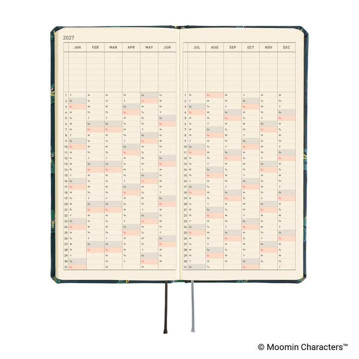 Hobonichi Techo 2027 - Weeks/Wallet Planner Book - A Day in the Life of Snufkin [English/Tall & Slim/Jan Start]