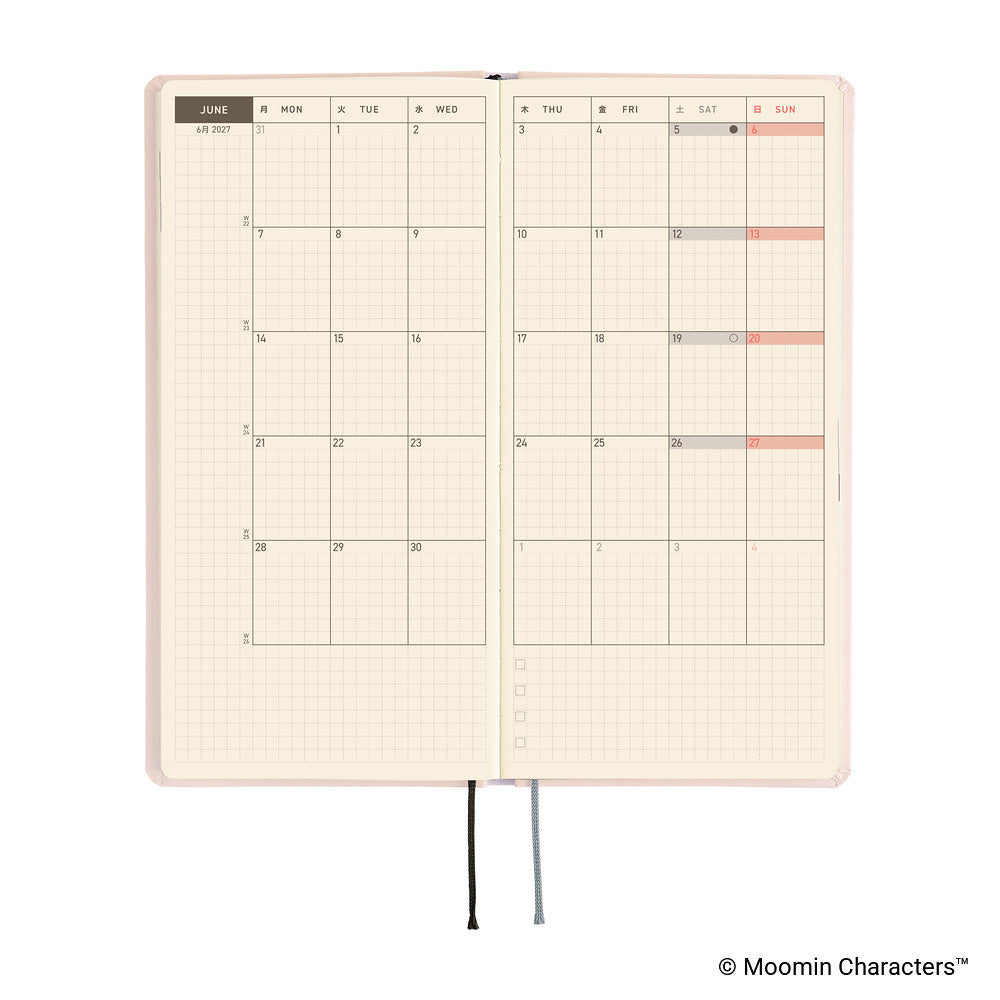 Hobonichi Techo 2027 - Weeks/Wallet Planner Book - At the Table [English/Tall & Slim/Jan Start]