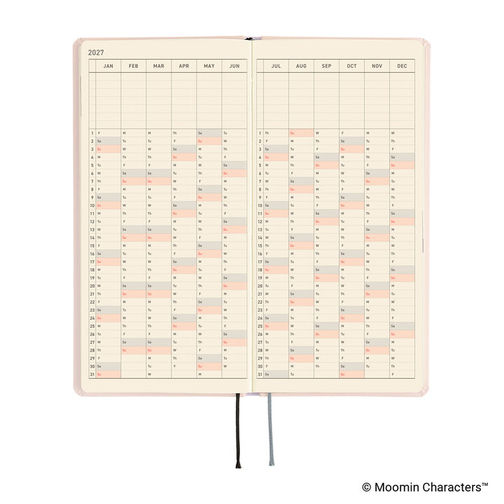 Hobonichi Techo 2027 - Weeks/Wallet Planner Book - At the Table [English/Tall & Slim/Jan Start]