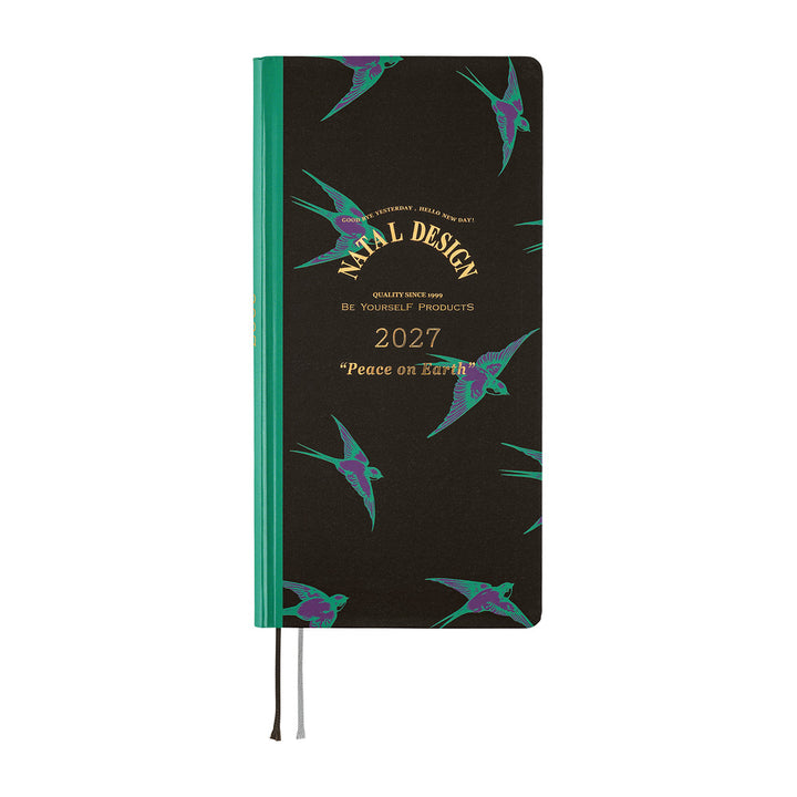 Hobonichi Techo 2027 - Weeks/Wallet Planner Book - Lucky Swallow [English/Tall & Slim/Jan Start]