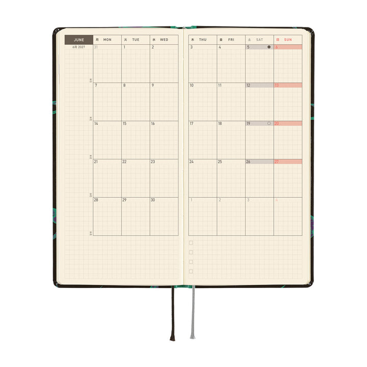 Hobonichi Techo 2027 - Weeks/Wallet Planner Book - Lucky Swallow [English/Tall & Slim/Jan Start]