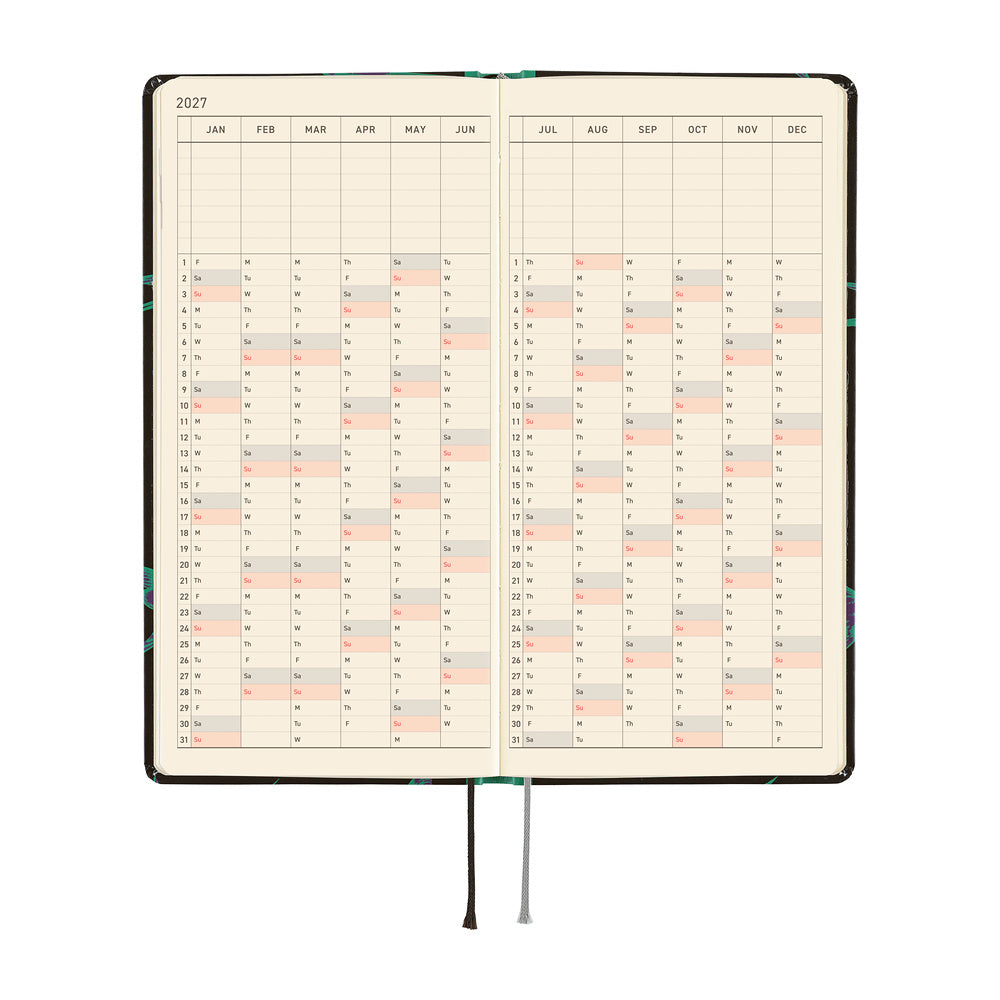 Hobonichi Techo 2027 - Weeks/Wallet Planner Book - Lucky Swallow [English/Tall & Slim/Jan Start]