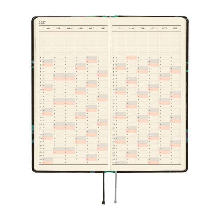 Hobonichi Techo 2027 - Weeks/Wallet Planner Book - Lucky Swallow [English/Tall & Slim/Jan Start]
