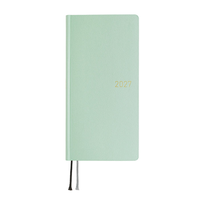 Hobonichi Techo 2027 - Weeks/Wallet Planner Book - Frosty Jade [English/Tall & Slim/Jan Start]
