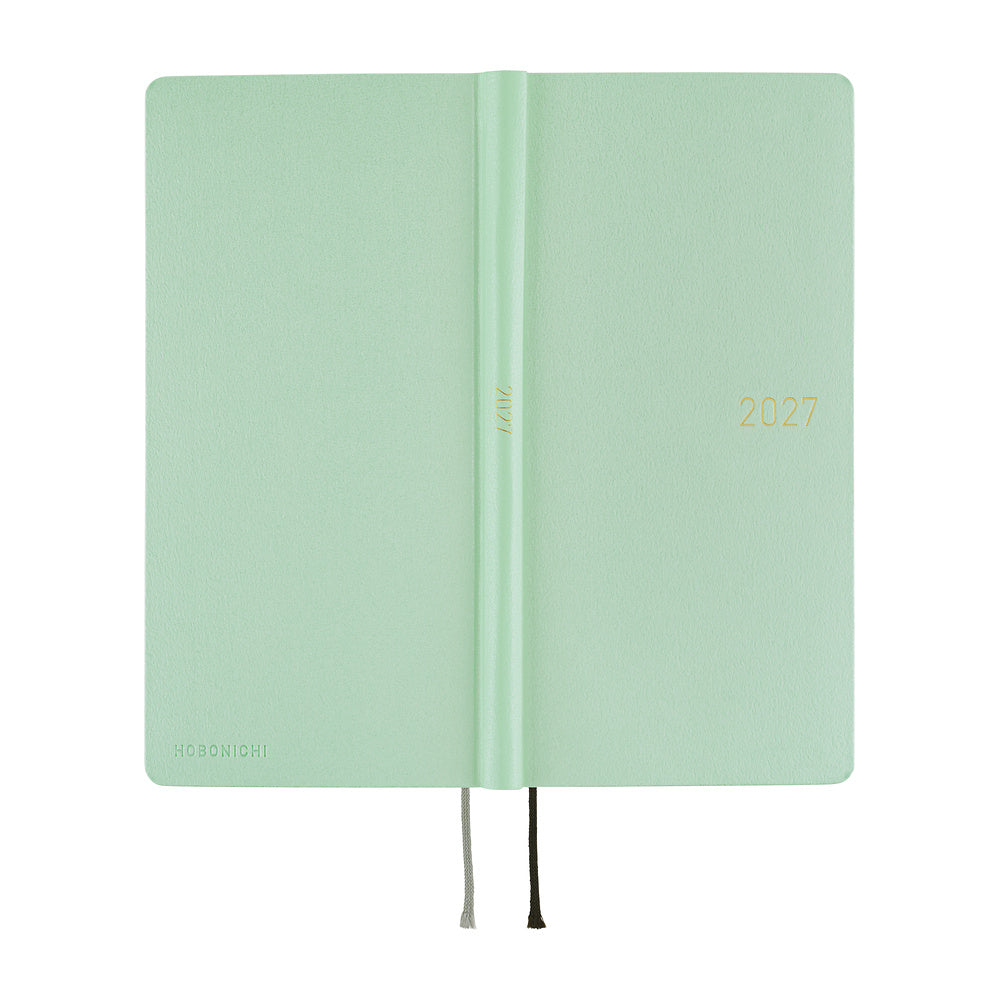 Hobonichi Techo 2027 - Weeks/Wallet Planner Book - Frosty Jade [English/Tall & Slim/Jan Start]