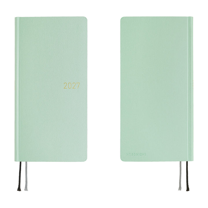 Hobonichi Techo 2027 - Weeks/Wallet Planner Book - Frosty Jade [English/Tall & Slim/Jan Start]