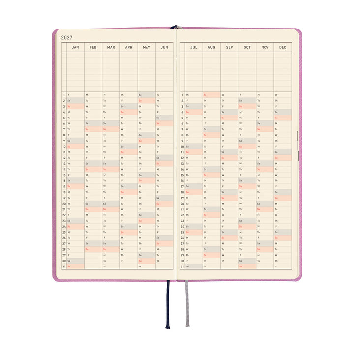 Hobonichi Techo 2027 - Weeks/Wallet Planner Book - Lavender Milk [English/Tall & Slim/Jan Start]