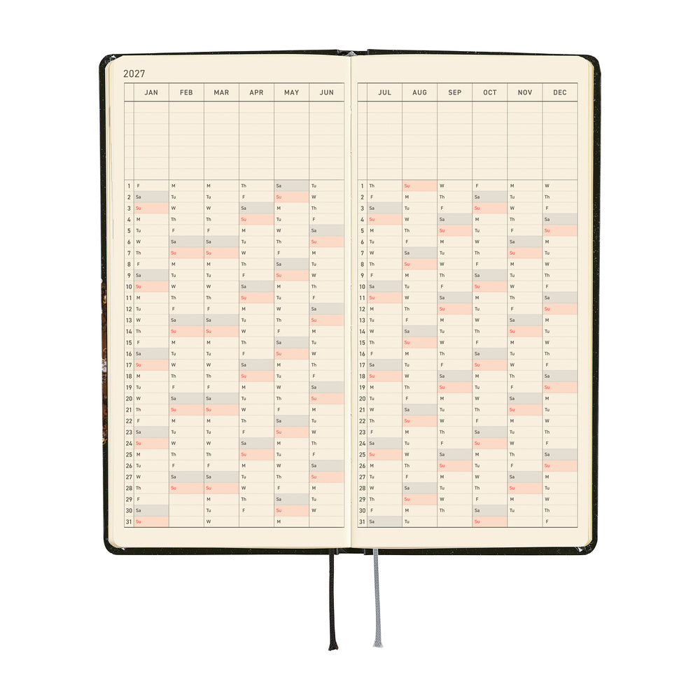Hobonichi Techo 2027 - Weeks/Wallet Planner Book - Starlight [English/Tall & Slim/Jan Start]